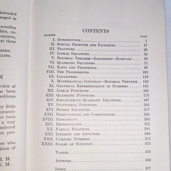 1941 College Algebra Hard Cover School Book, University, College Used - Picture 10 of 10